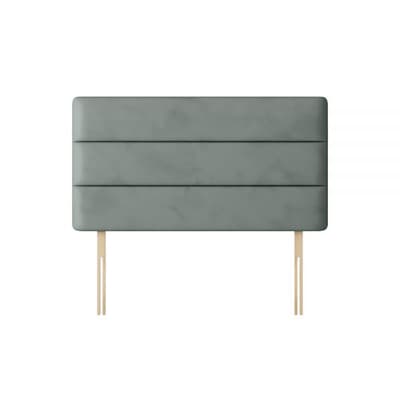 Cornell Lined Asphalt Velvet Fabric Headboard