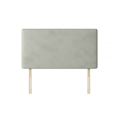 Cornell Plain Light Silver Velvet Fabric Headboard