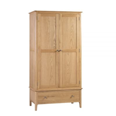 Cotswold Oak 2 Door Combination Wardrobe