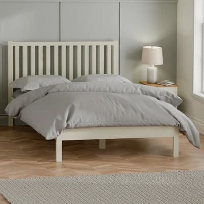 Coxmoor Ivory and Oak Wooden Bed