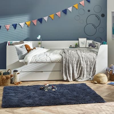 Cyclone White Wooden Storage Day Bed