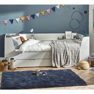 Cyclone White Wooden Storage Day Bed Cyclone White Wooden Storage Day Bed