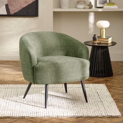 Dahlia Green Fabric Accent Chair
