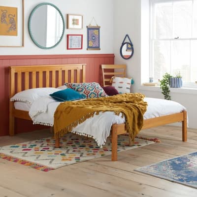 Denver Antique Solid Pine Wooden Bed