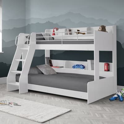 Domino White Wooden Triple Sleeper Bunk Bed