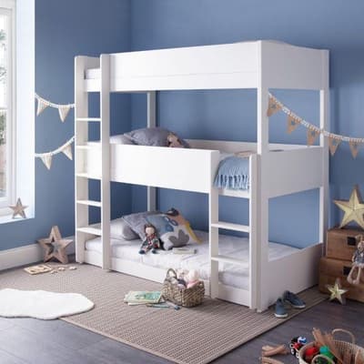 Snowdon White Wooden 3 Tier Triple Sleeper Bunk Bed