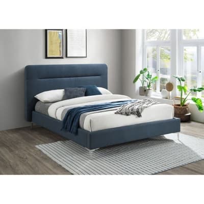 Finn Steel Blue Fabric Bed