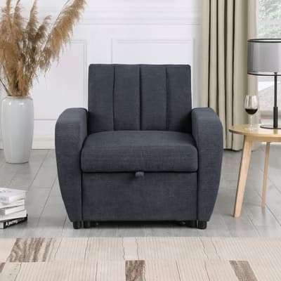 Gibson Grey Fabric Chair Sofa Bed