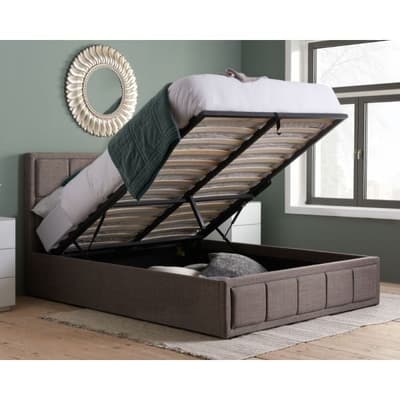 Hannover Grey Fabric Ottoman Storage Bed
