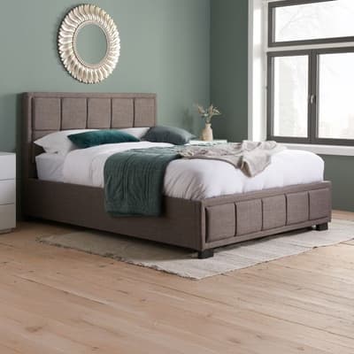 Hannover Grey Fabric Ottoman Storage Bed