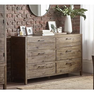 Heritage Pine Wooden 6 Drawer Chest