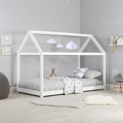 House White Wooden Bed