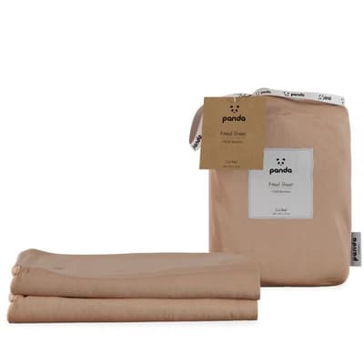 Panda Kids 100% Bamboo Fitted Sheets - Vintage Pink (2 Pack)