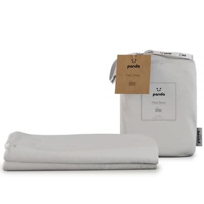 Panda Kids 100% Bamboo Fitted Sheets - Pure White (2 Pack)