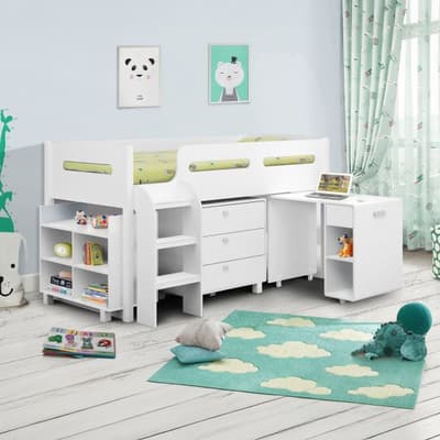 Kimbo White Mid Sleeper Cabin Bed