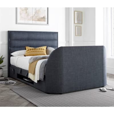 Kirkley Slate Grey Fabric Ottoman TV Bed Kirkley Slate Grey Fabric Ottoman TV Bed