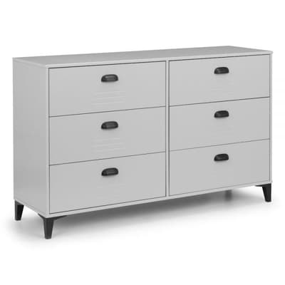 Lakers Locker Grey Wooden 6 Drawer Chest