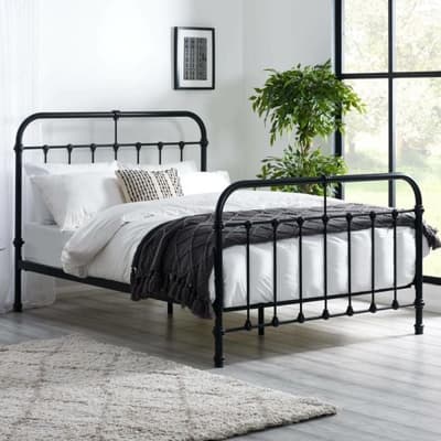 Logan Black Metal Bed