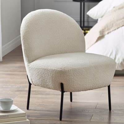 Lulu Ivory Boucle Accent Chair