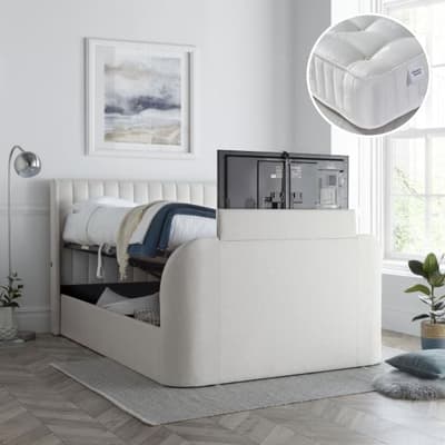 Luther Natural TV Bed with Signature 3000 Mattress Included