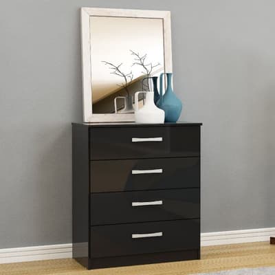 Lynx 4 Drawer Chest Black