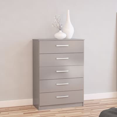 Lynx Grey 5 Drawer Chest