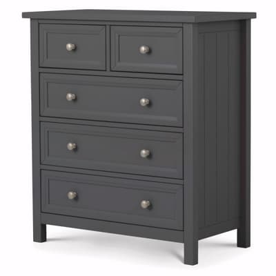 Maine Anthracite 3+2  Drawer Wooden Chest