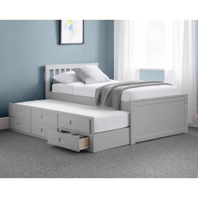 Maisie Light Grey Wooden Guest Bed Frame