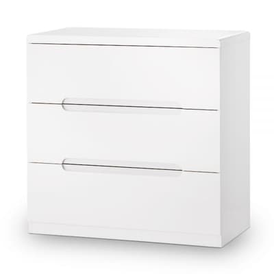 Manhattan Gloss White 3 Drawer Chest