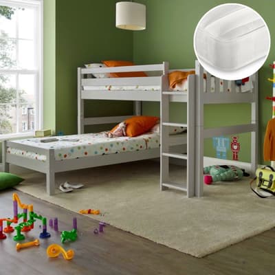 Max Dove Grey 6-in-1 Kids Bed with Theo Mattress Included