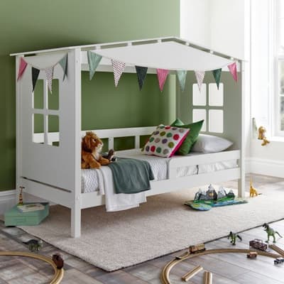 Mento White Wooden Treehouse Bed