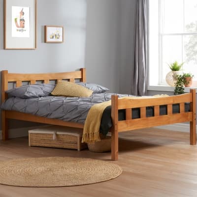 Miami Antique Solid Pine Wooden Bed