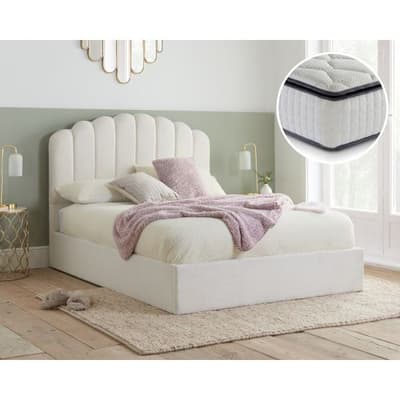 Monaco White Ottoman Bed with SleepSoul Bliss Mattress Included