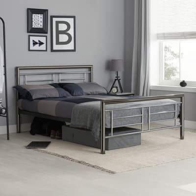 Montana Chrome and Nickel Metal Bed