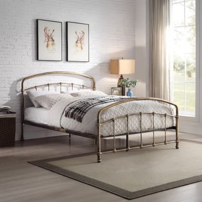 Mostyn Antique Bronze Metal Bed