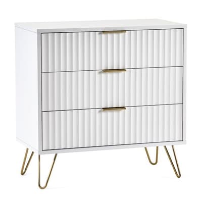 Murano White 3 Drawer Chest