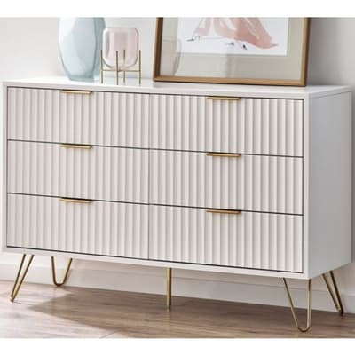 Murano White 6 Drawer Chest