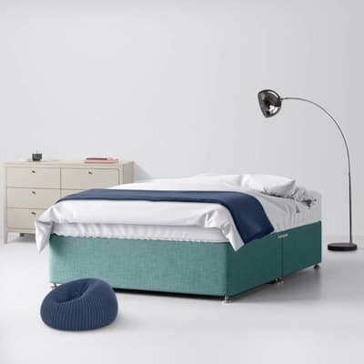 Duck Egg Blue Fabric Divan Bed