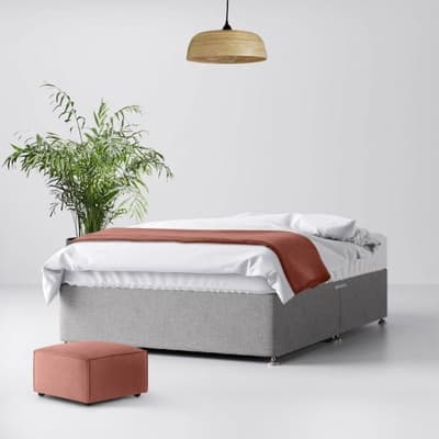 Silver Grey Fabric Divan Bed