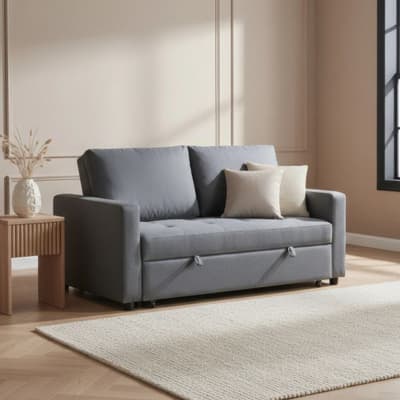 Omari Grey Fabric Sofa Bed