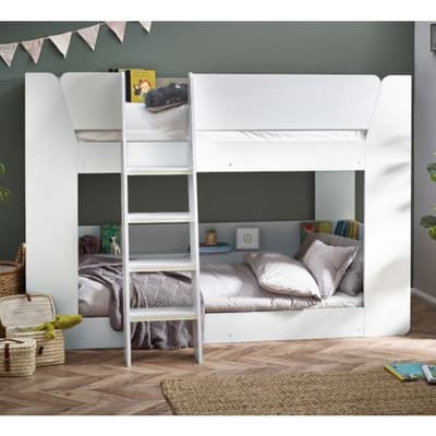 Parsec White Wooden Bunk Bed