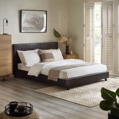 Rialto Brown Faux Leather Bed