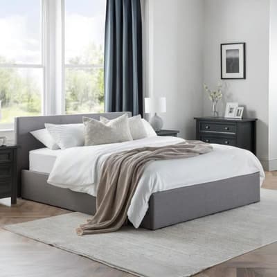 Rialto Grey Fabric Ottoman Storage Bed