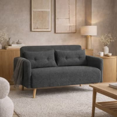 Roxy Grey Fabric 2-Seater Sofa Bed