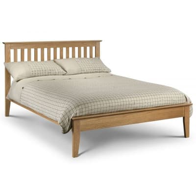 Salerno Oak Finish Wooden Bed