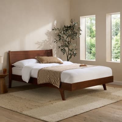 Samantha Walnut Wooden Bed