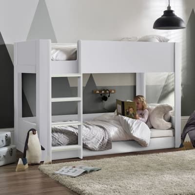 Solomon White Wooden Bunk Bed Solomon White Wooden Bunk Bed
