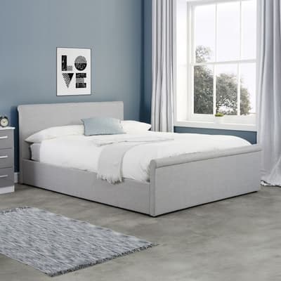 Stratus Grey Fabric Ottoman Storage Bed