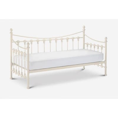 Versailles Stone White Metal Guest Day Bed - 3ft Single