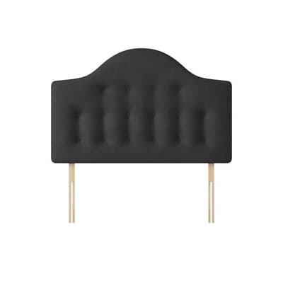 Victor Buttoned Charcoal Fabric Headboard